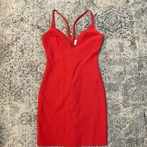 Cinq a sept pink/coral bodycon dress